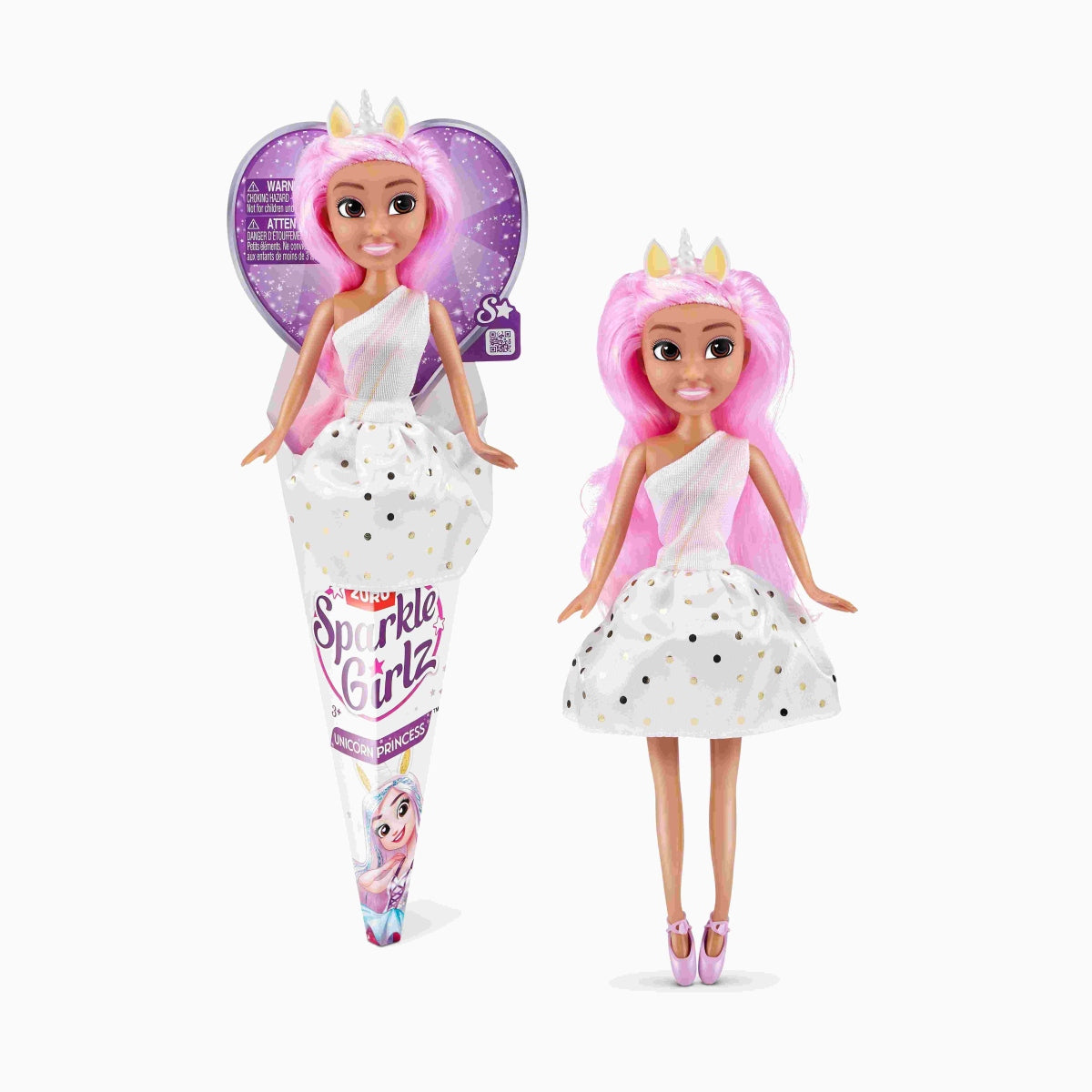 בובת נסיכה חד קרן בקונוס 26 ס"מ