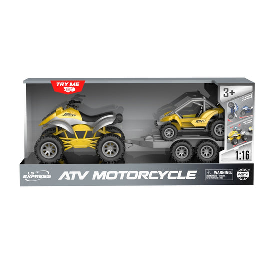 1:16 ATV with Trailer and Off-Road Vehicle Lights and Sounds