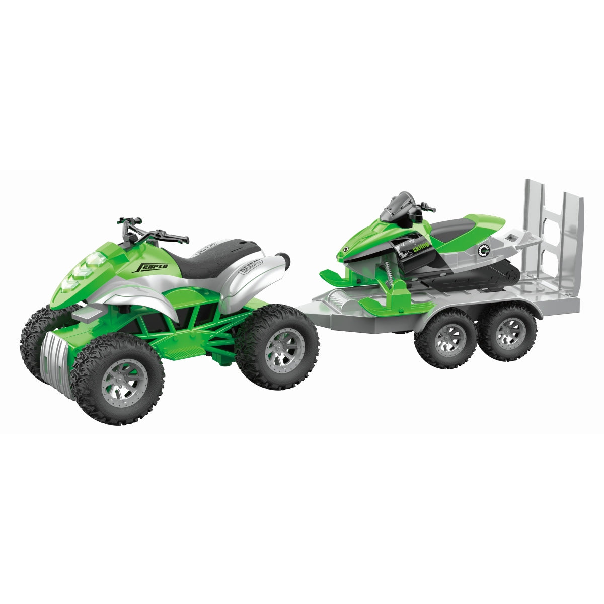 ATV with Trailer and Snowmobile Lights and Sounds 1:16