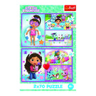 2 puzzles 70 pieces Gabby's Dollhouse Gabby's game