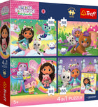 4 Puzzles 88 Pieces Gabby's Dollhouse