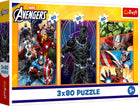3 Jigsaw Puzzles 80 Pieces Days Full of Action Disney Marvel The Avengers