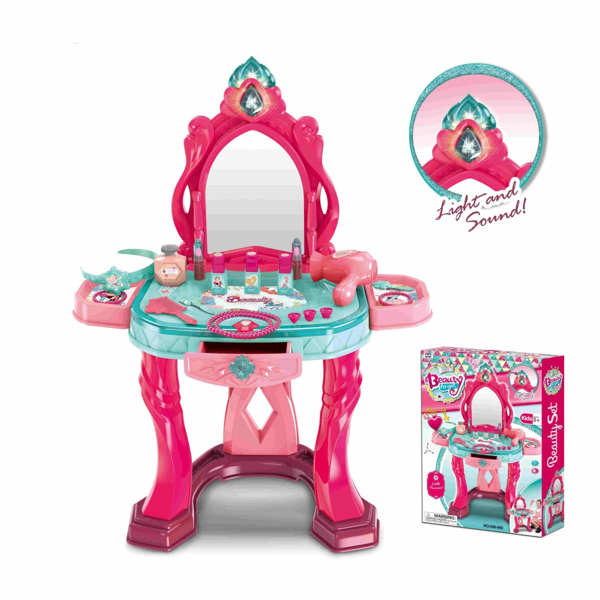 שולחן איפור נסיכות אורות וצלילים