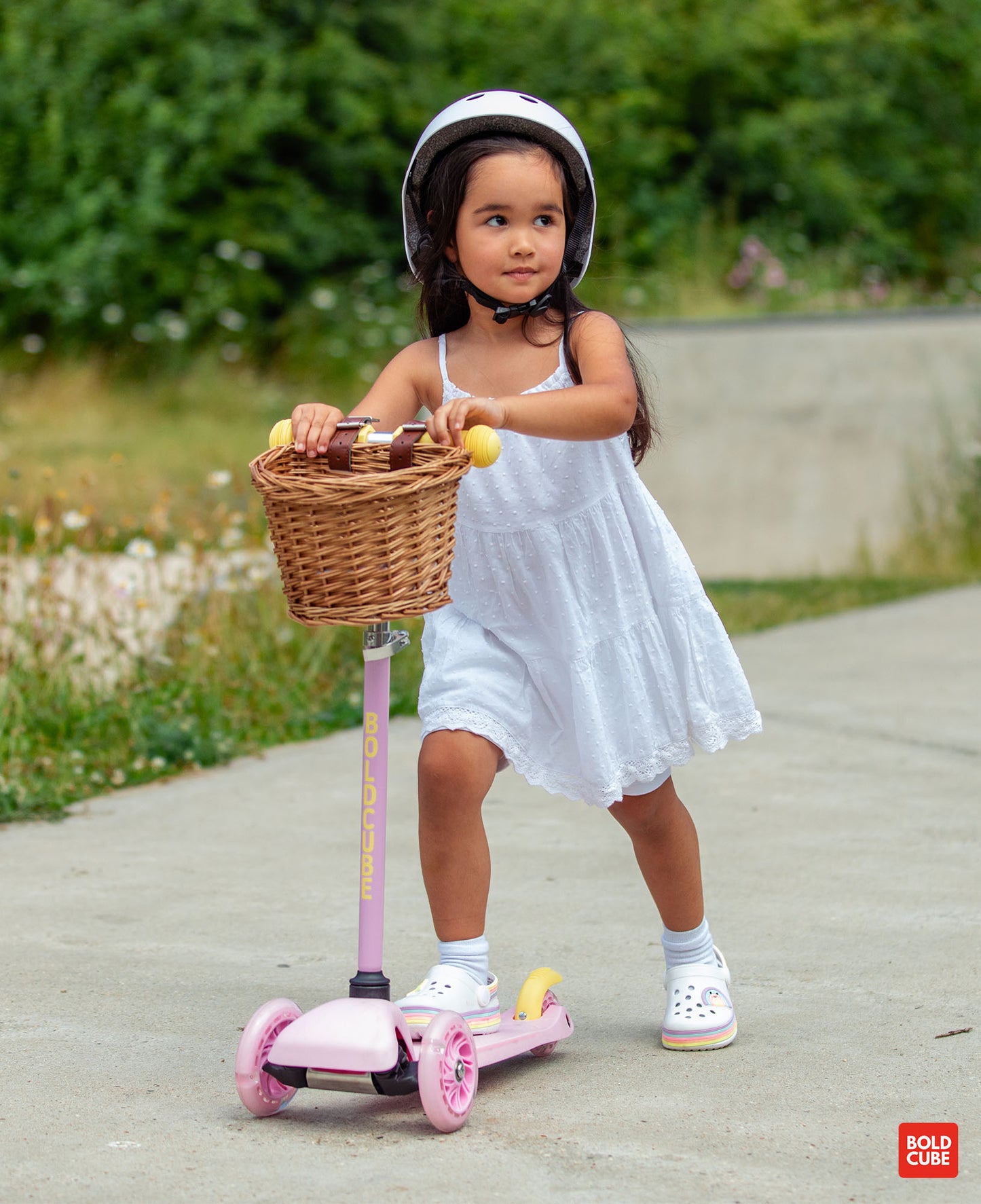 קורקינט 3 גלגלים ורוד