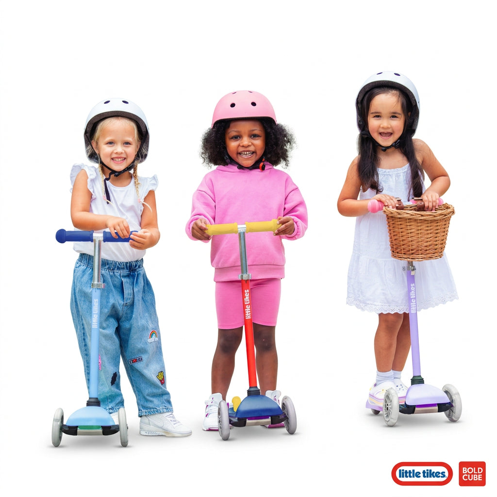 קורקינט 3 גלגלים ורוד סגול