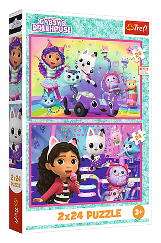 2 פאזלים 24 חלקים בית הבובות של גבי