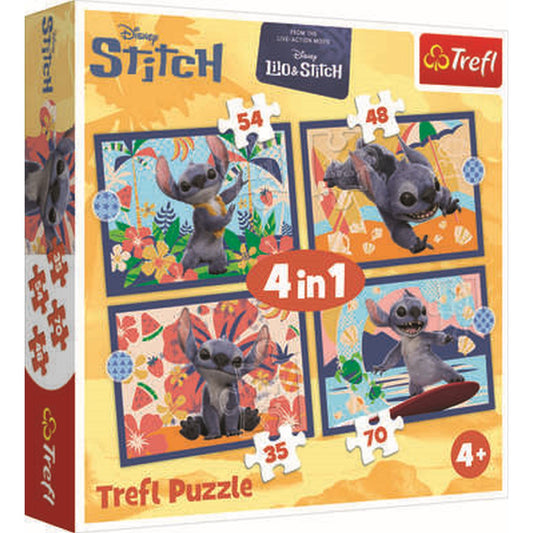 פאזל 4 ב1 חופשות בהוואי  דיסני סטיץ' הסרט