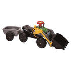 Farm tractor ride-on with excavator and trailer