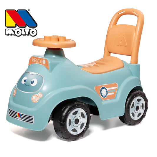 צעצוע רכיבה כחול 2 ב-1 עם בלוקים