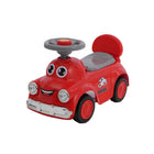 Red push car with happy face, light, and sound