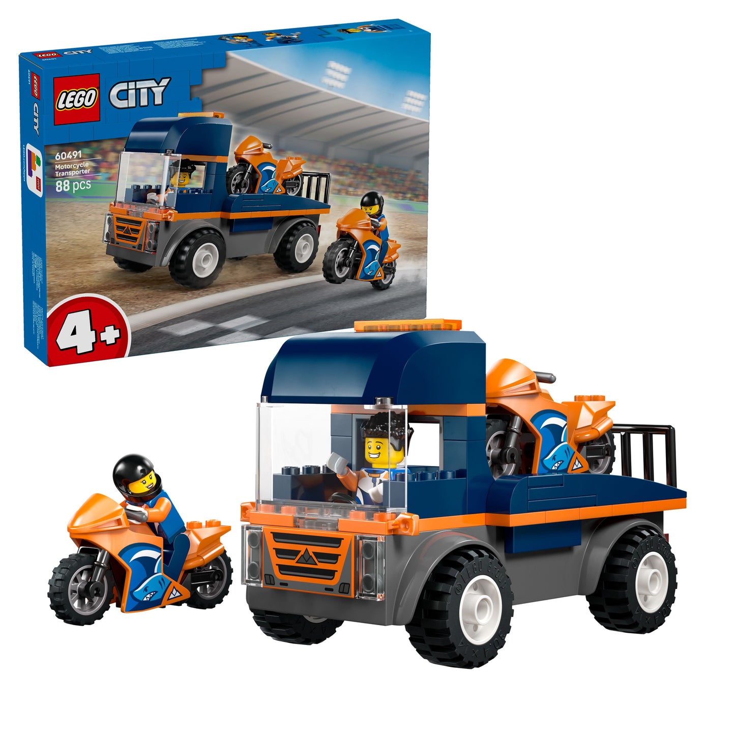 לגו סיטי משאית להובלת אופנועים 60491