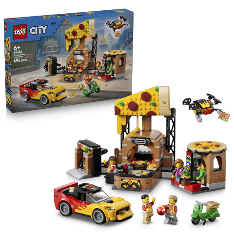 לגו סיטי חוויית משלוחי פיצות עם כלי רכב 60496