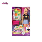 Doll with Shopping Cart 30 cm