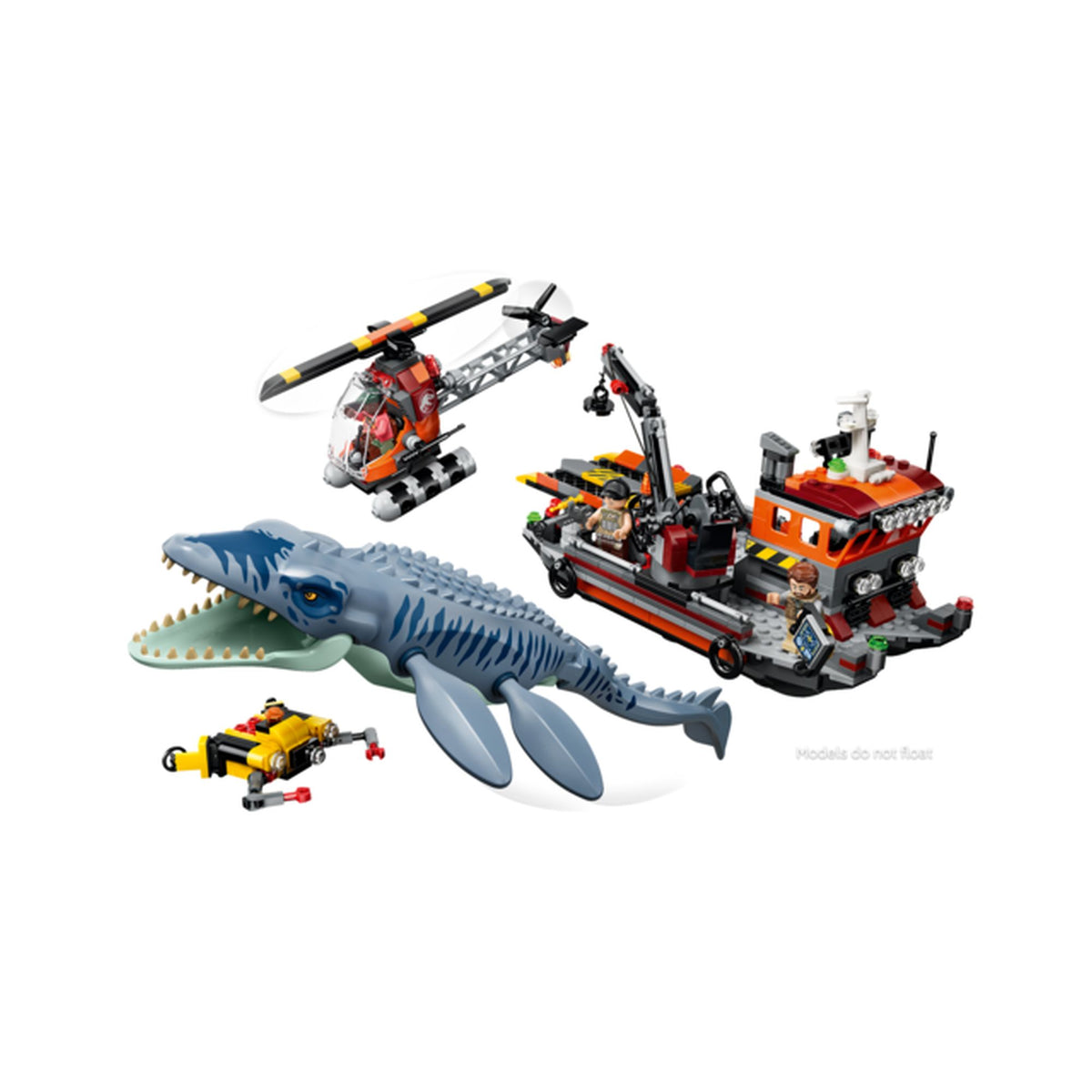 Mosasaurus Dinosaur Ship Attack