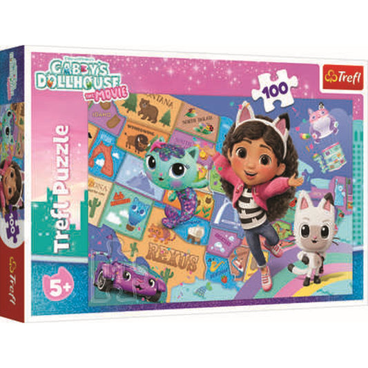 פאזל 100 חלקים חברות בבית החתולים בית הבובות של גבי