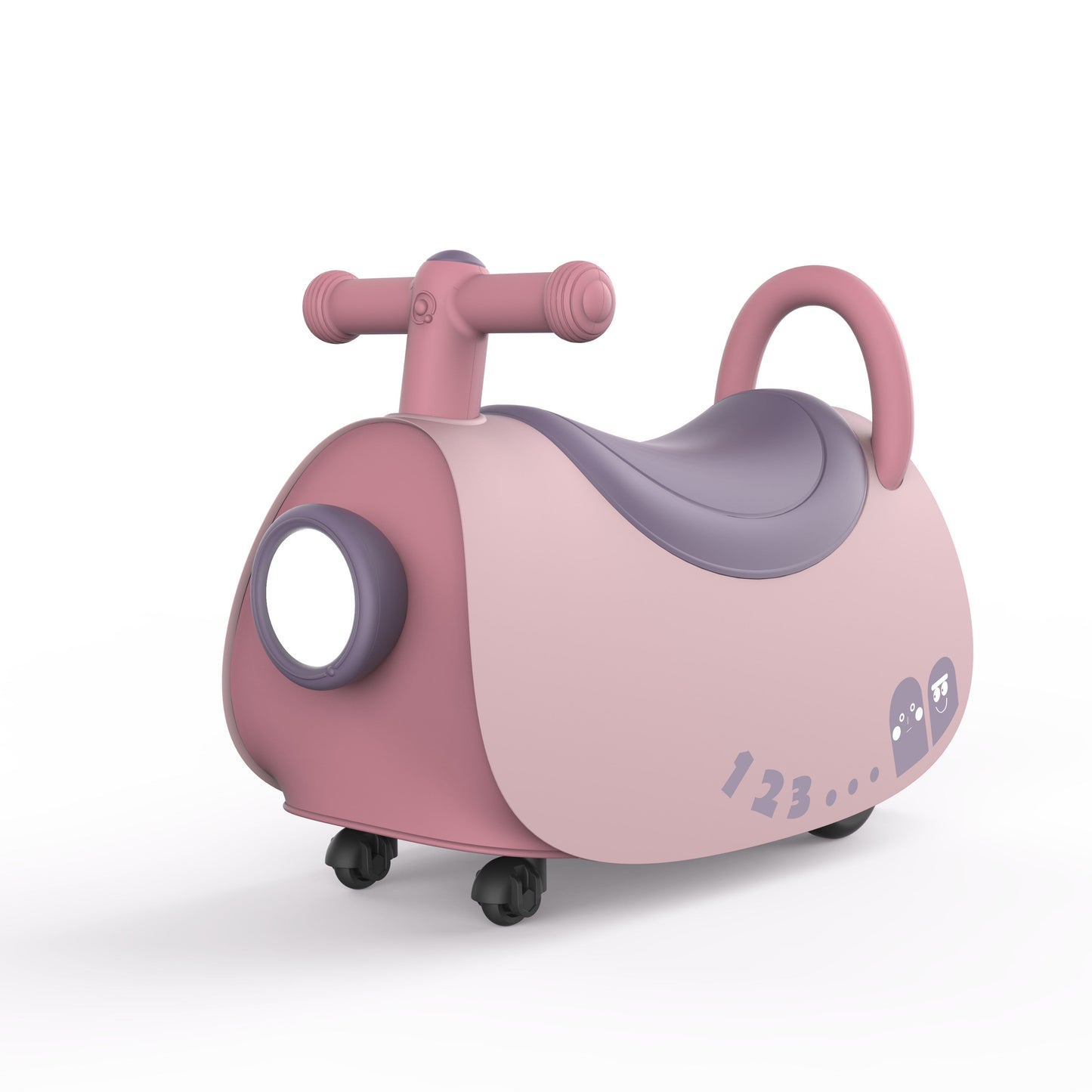 Pink Lights and Sounds Ride-On Toy for Toddlers