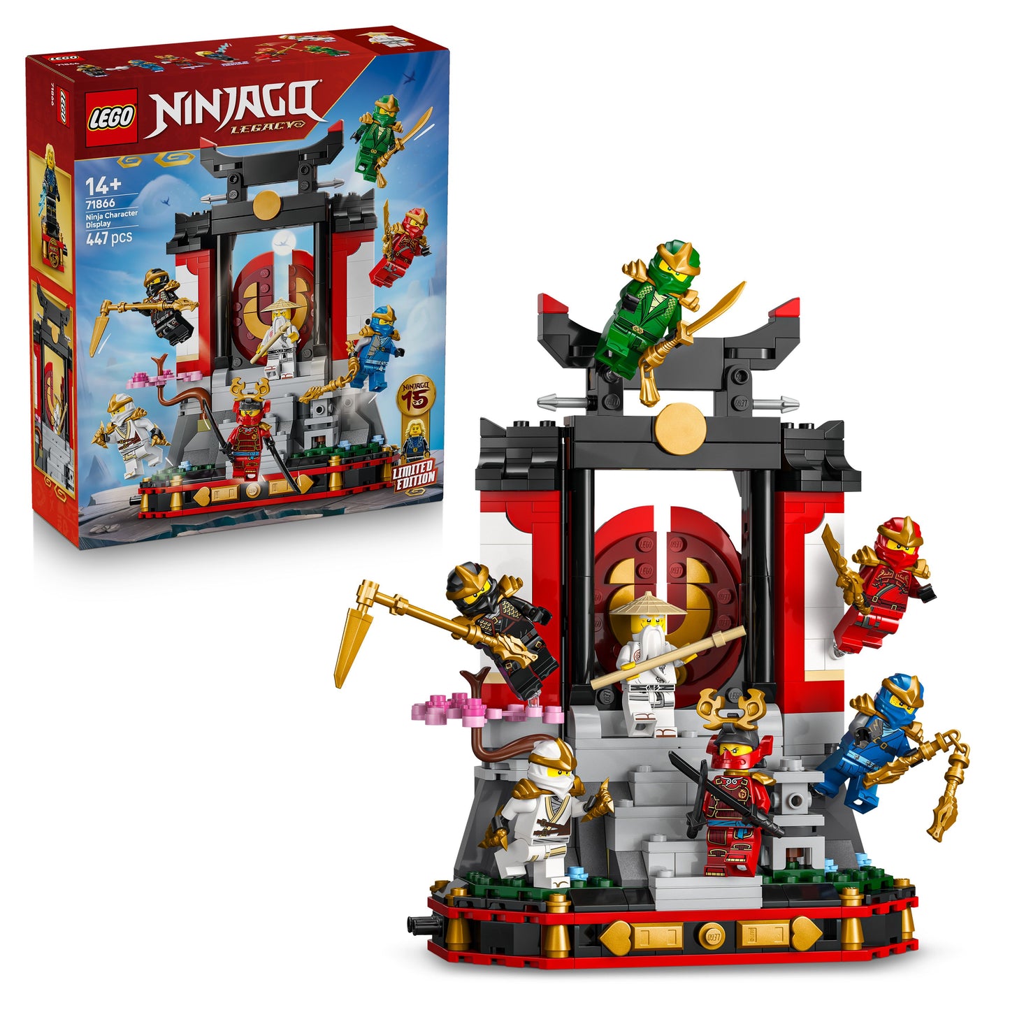 LEGO NINJAGO Ninja Figures Display - 15th Anniversary Edition 71866