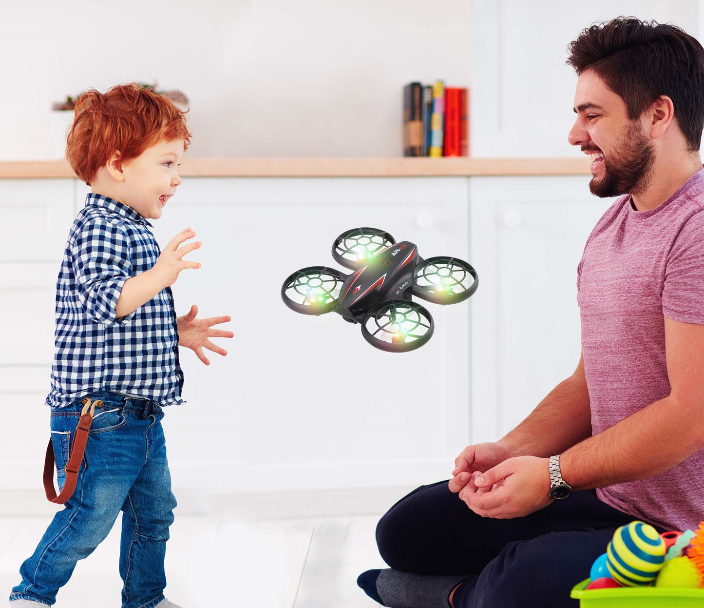 מיני רחפן פעלולים פרפר אורות עם שלט רחוק