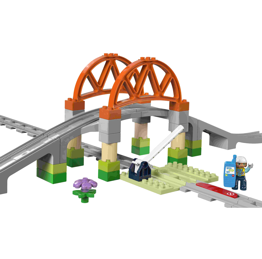 לגו דופלו ערכת הרחבה של גשר רכבת ומסילות 10426