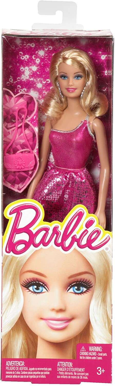 בובת ברבי בשמלה מנצנצת BARBIE
