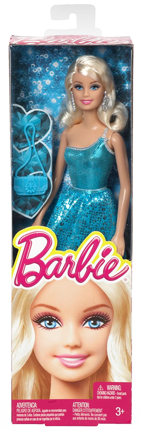 בובת ברבי בשמלה מנצנצת BARBIE