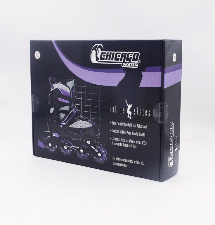 רולר בליידס לילדים סגול/שחור מידה L