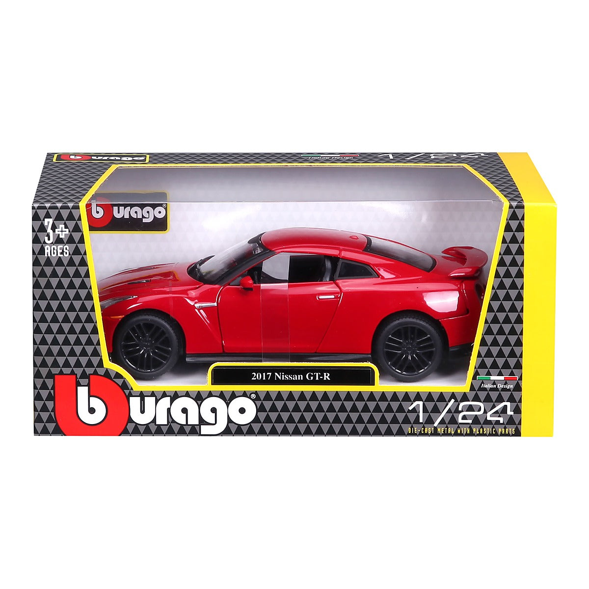 אדום GT-R מכונית דגמים 1:24 ניסאן BURAGO