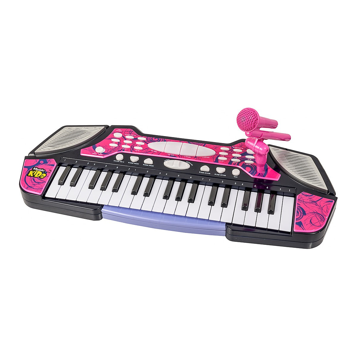 אורגן אלקטרוני 37 קלידים + מיקרופון - MUSIC KIDS ורוד