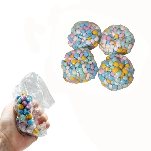 Squishy ball with colorful beads