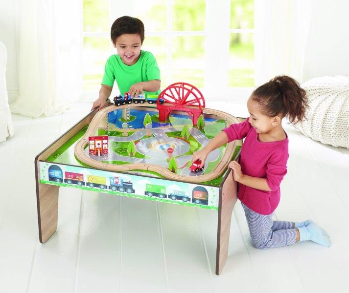 סט רכבת שולחני עץ