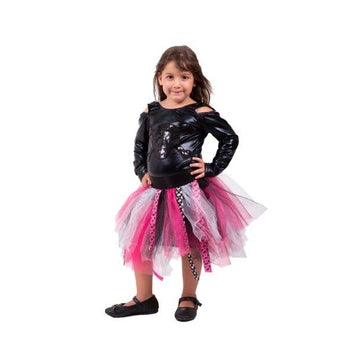 תחפושת ראפרית שחור+טוטו ורוד - שושי זהר