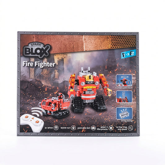 Bloks Technics Firefighter Robot + Remote Control