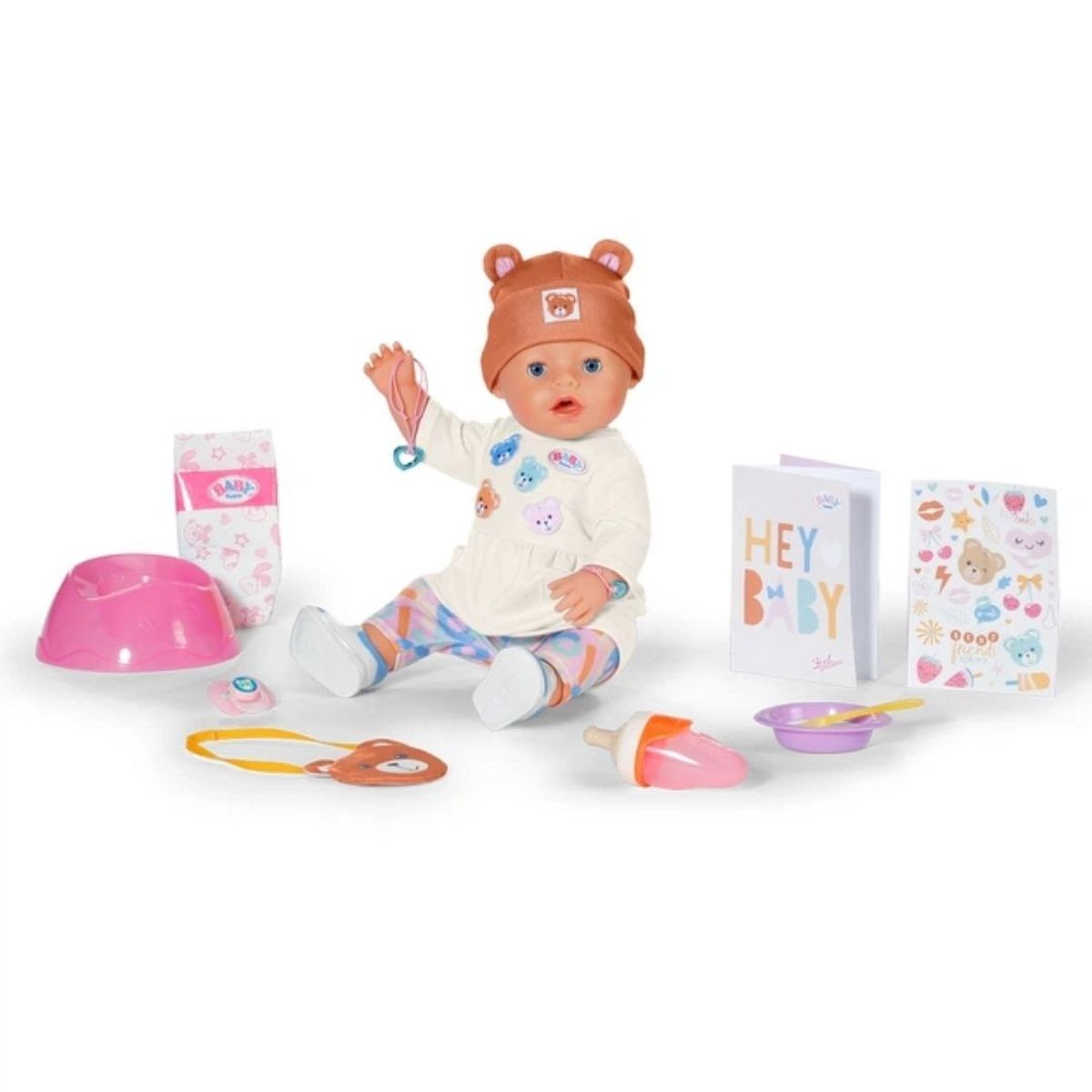 בייבי בורן - אמה 43 ס"מ עם כובע דובון