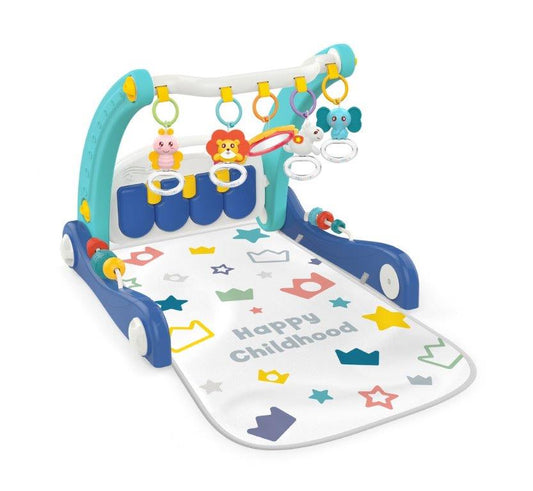 משטח פעילות + הליכון 2 ב-1 כחול