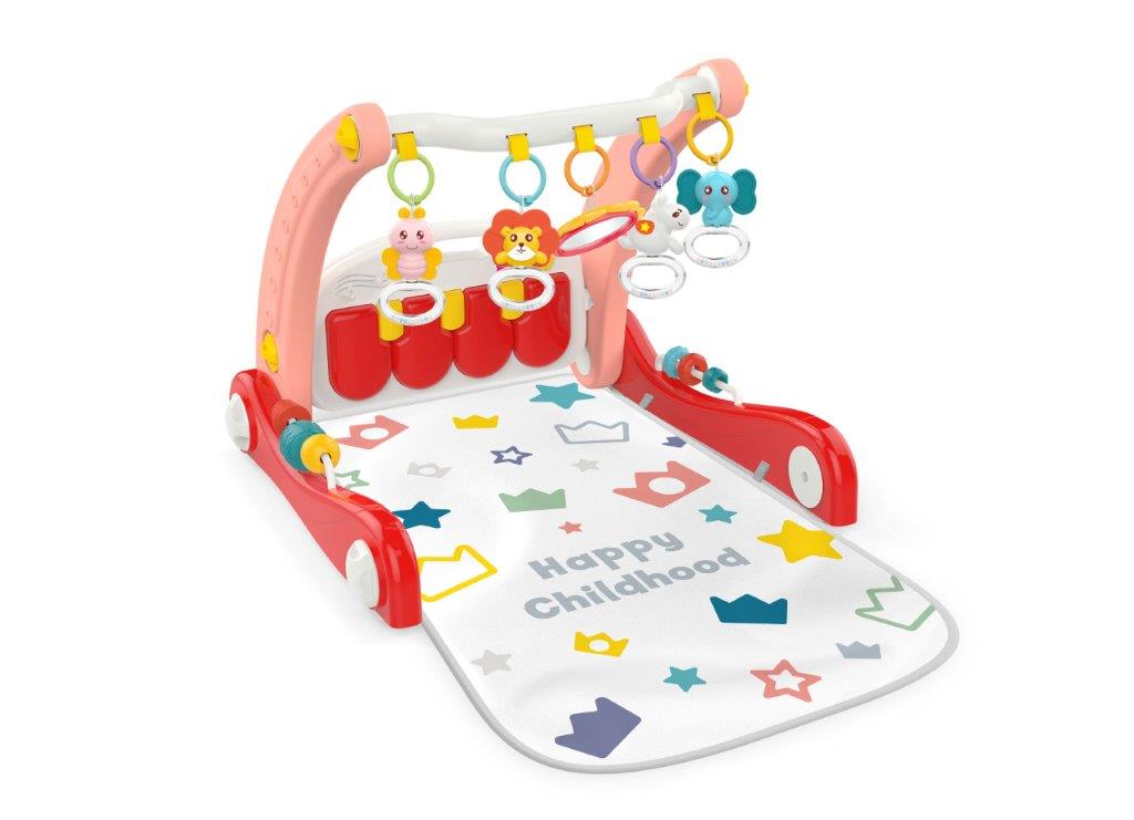 משטח פעילות + הליכון 2 ב-1 אדום