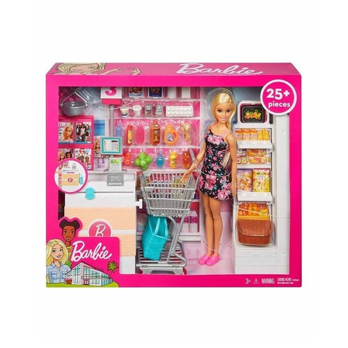 ברבי מארז סופרמרקט + בובה