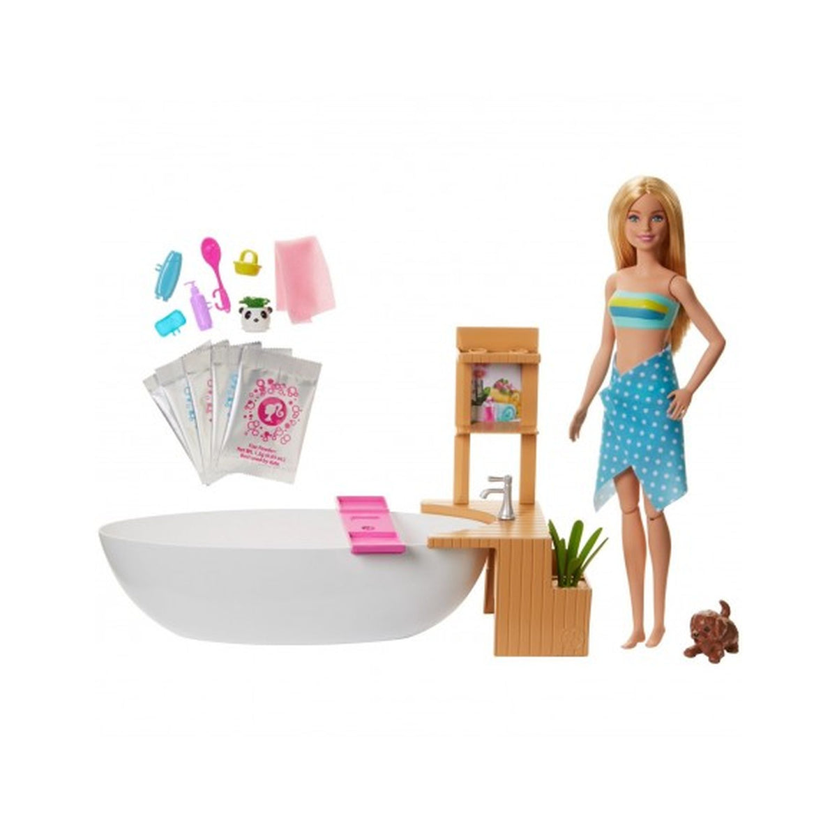 Barbie طقم حمام مدلل