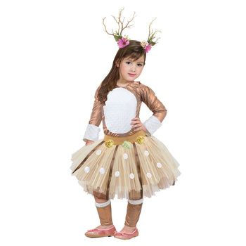 תחפושת איילה שמלה חומה ילדות