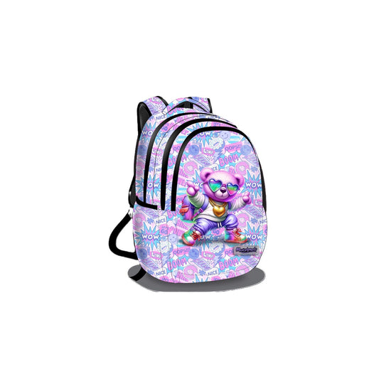 תיק מרופד 2 תאים דובי פסטל היפ הופ (12/3)