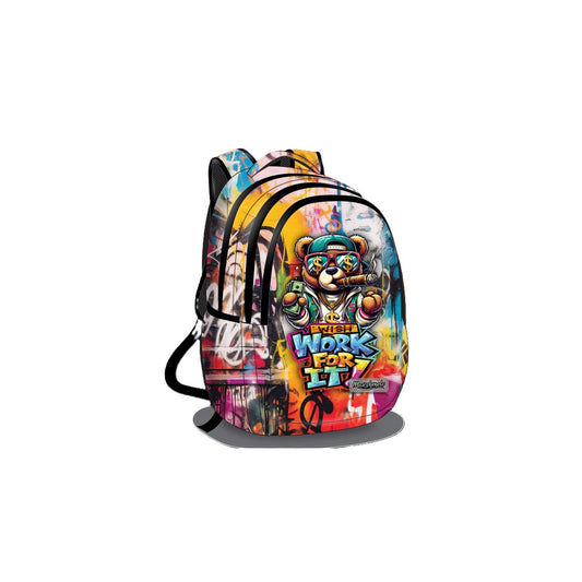 תיק מרופד 2 דובי משקפים גרפיטי (12/3)