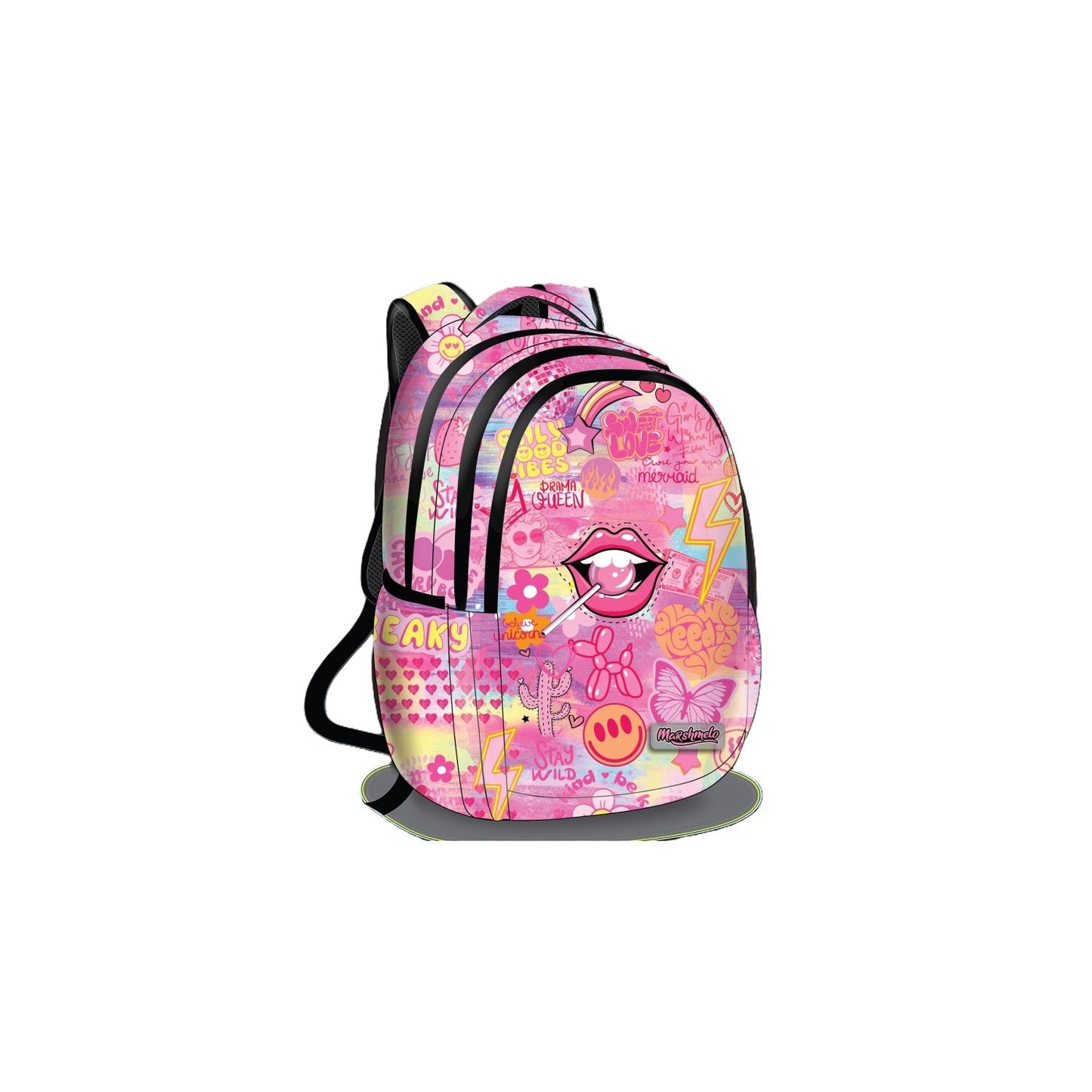 תיק מרופד 2 תאים שפתיים עם סוכריה (12/3)