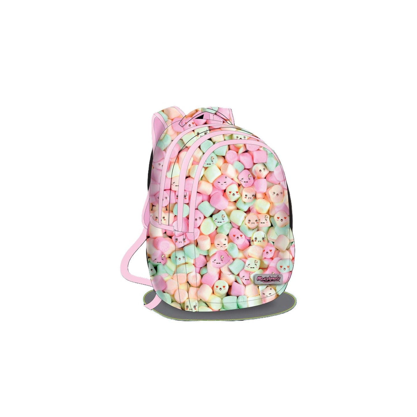 תיק מרופד 2 תאים מרשמלו פרצופים (12/3)