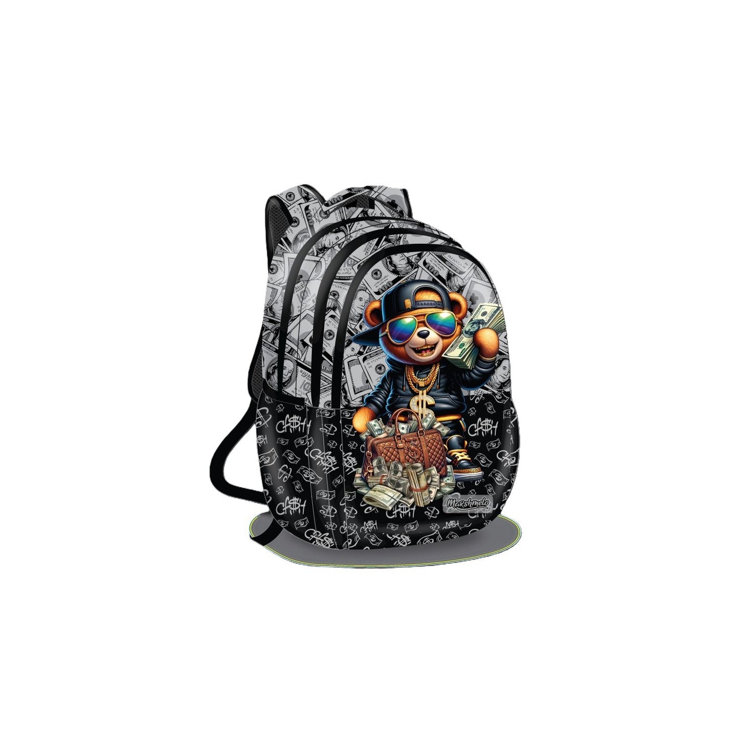 תיק מרופד 2 תאים דובי דולר (12/3)