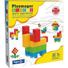 Playmag 32 Piece Solid Color Magnetic Cubes