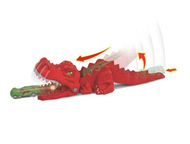 הוט ווילס משגר בצורת כריש או דינוזאור עם