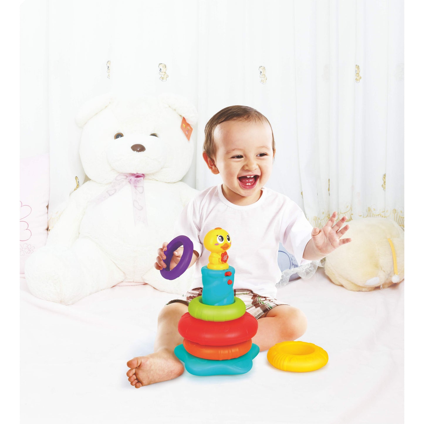 מגדל טבעות ברווז צבעי הקשת HOLA