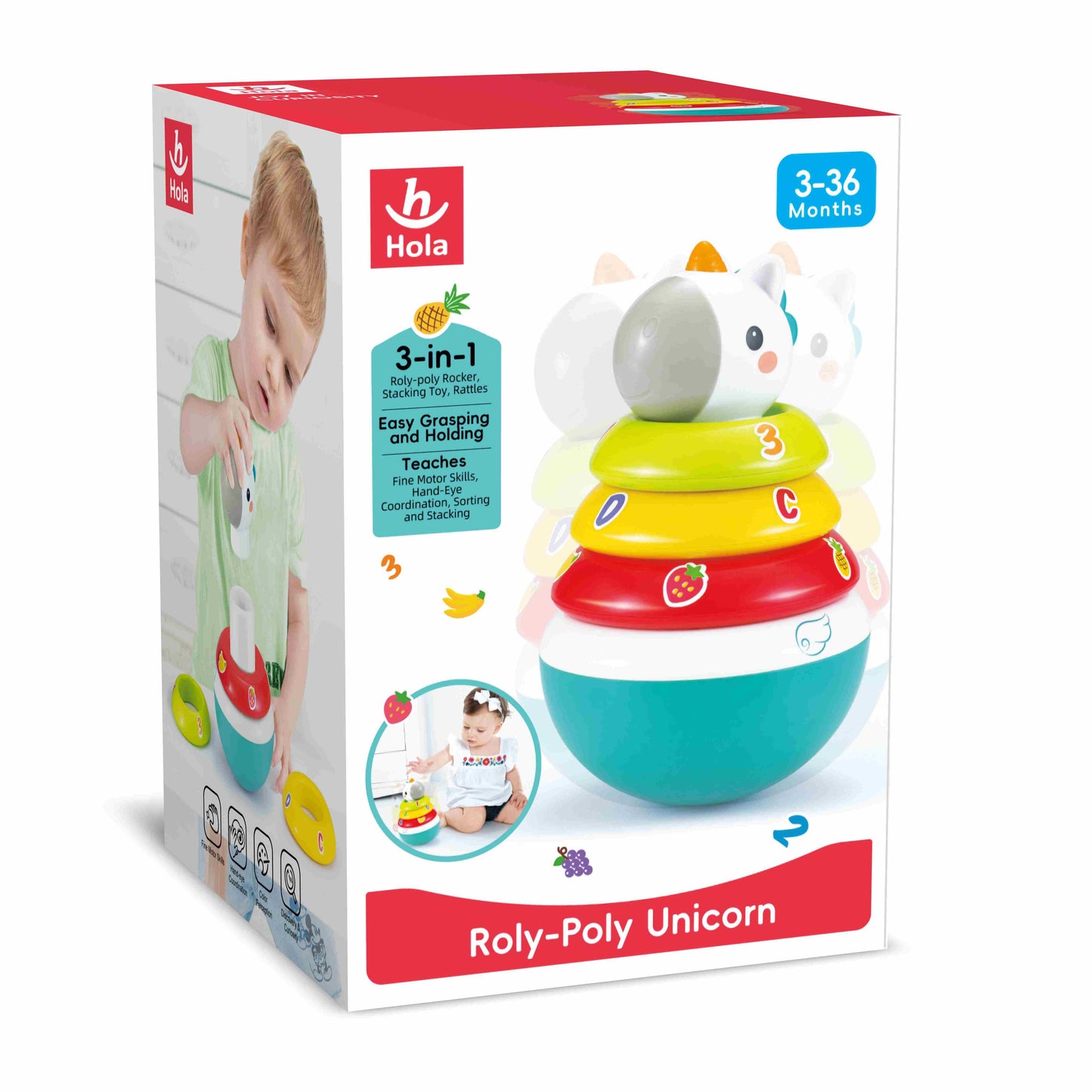 מגדל טבעות מתנדנד חד קרן HOLA