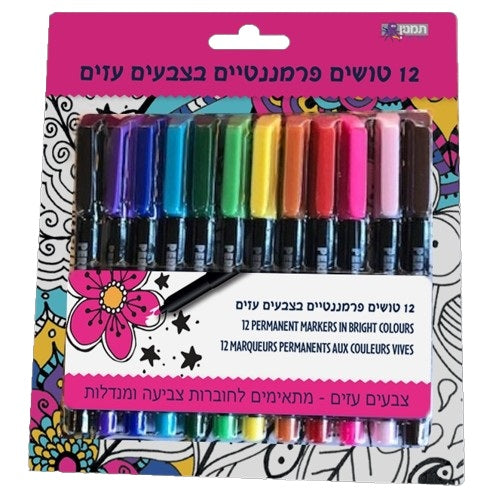 מארז 12 טושים