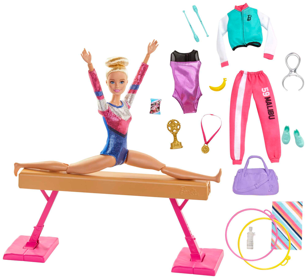 Barbie مجموعة أرضية جمباز عملاقة
