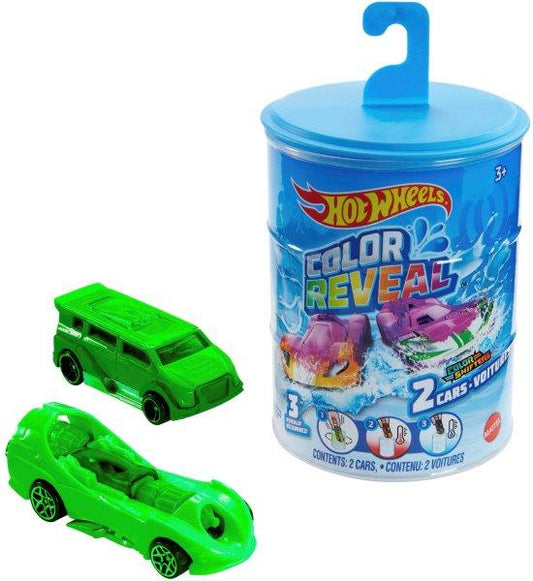 הוט ווילס קולור ריבייל כולל 2 מכוניות